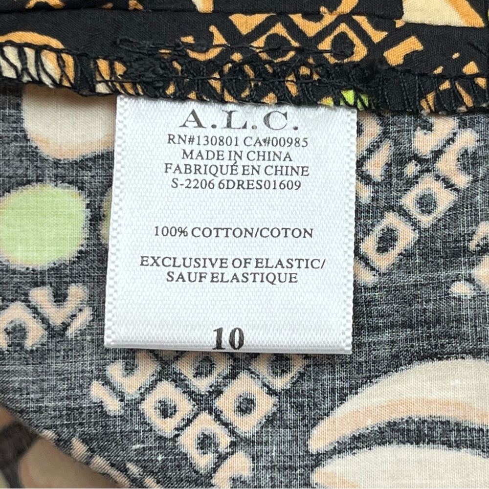 A.L.C. Maya Printed Mini Puffed-Sleeve Dress Womens Size 10 Brown Pockets‎ NEW - Picture 5 of 15